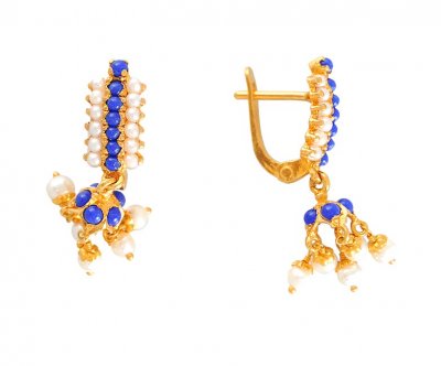 22K Precious Stone Earrings ( Precious Stone Earrings )