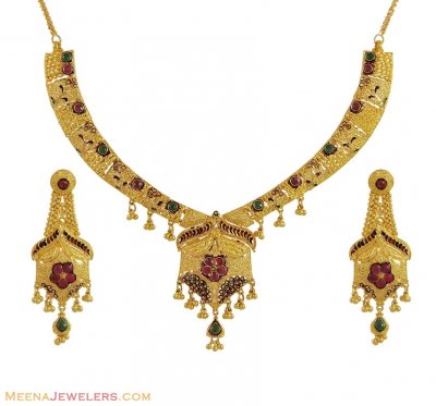 22k Designer Necklace Set  ( 22 Kt Gold Sets )