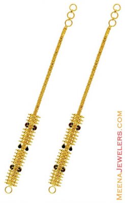 22K Gold Kan Sahar ( Gold Ear Chains )