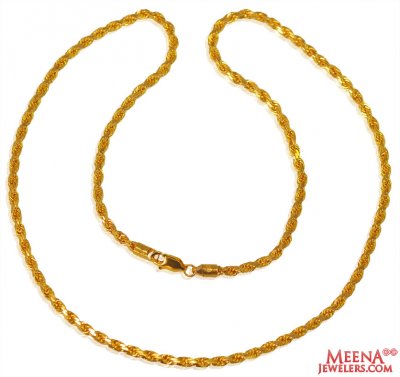 22K Gold Fancy Chain  ( Plain Gold Chains )