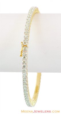 Solitaire Diamond Gold Bangle 18K ( Diamond Bangles )