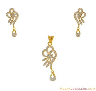 22k Fancy Gold Pendant Set ( Fancy Pendant Set )