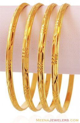 22K Bangles Set (4 PC) ( Set of Bangles )