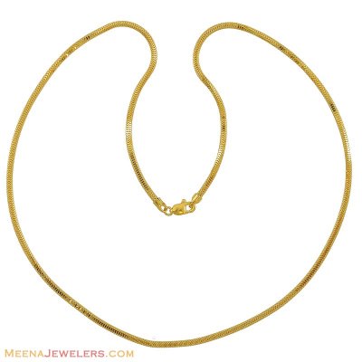 22Kt Gold Mens Chain  ( Plain Gold Chains )