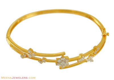 22k Star Signity Stones Kada ( Stone Bangles )