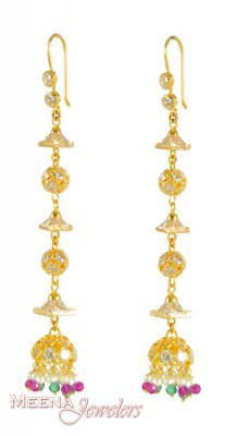 22Kt Gold Long Earrings ( Long Earrings )