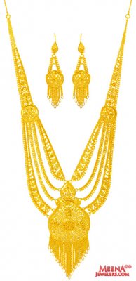 22k Yellow Gold  Necklace Set ( 22 Kt Gold Sets )