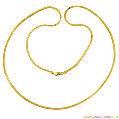 22K Plain Gold Chain (28 Inch) ( Plain Gold Chains )