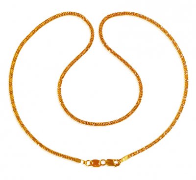 22k  Two Tone Gold Chain  ( Plain Gold Chains )