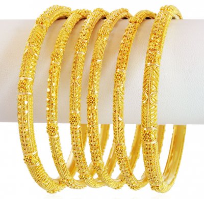 22K Gold Bangles Set(Set of 2) ( Set of Bangles )