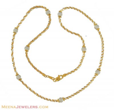 Gold 2 Tone Fancy Chain ( 22Kt Gold Fancy Chains )