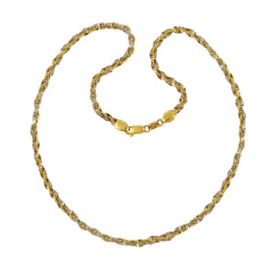 18k Fancy Two Tone Chain ( 22Kt Gold Fancy Chains )