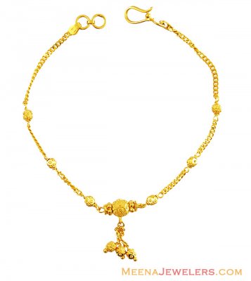 Fancy Gold Balls Bracelet 22k  ( Ladies Bracelets )