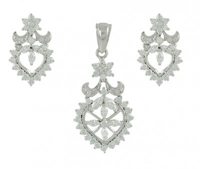 White Gold Pendant Set ( White Gold Pendant Sets )