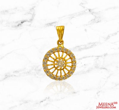 22Kt Gold CZ Pendant ( Fancy Pendants )