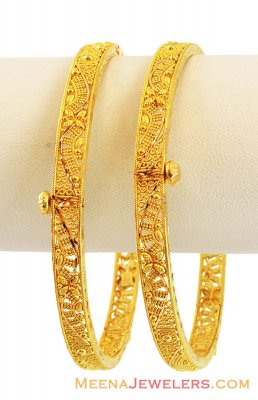 22K Ladies Filigree Kada (Pair) ( Kadas )