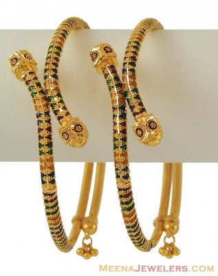 22K Gold Meenakari Bangles(kada) ( Kadas )