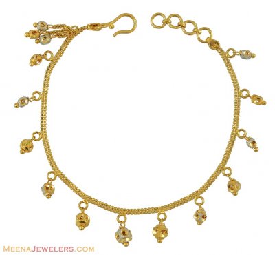 22Kt Gold two tone bracelet ( Ladies Bracelets )