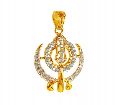 Khanda 22K Gold Pendant ( Khanda Pendants )