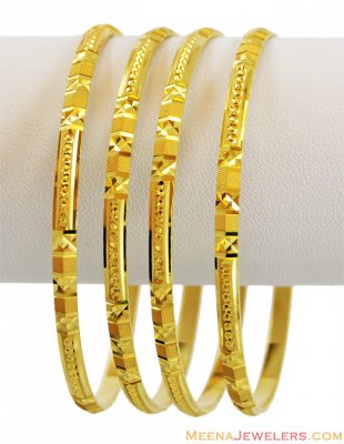 22k Gold Bangles(4pcs) ( Set of Bangles )