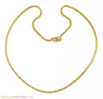 22K Gold Chain (16 Inch) ( Plain Gold Chains )