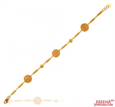 22Kt Gold Two Tone Bracelet ( Ladies Bracelets )