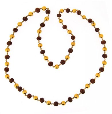 22Kt Chain with Rudraksha ( Men`s Gold Chains )