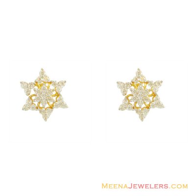 22K Gold Signity Earrings ( Signity Earrings )