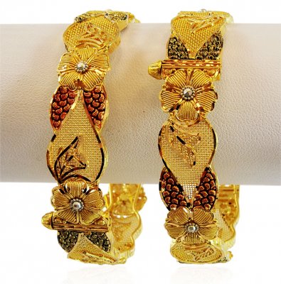 Three Tone Gold Kada (1 PC) ( Kadas )