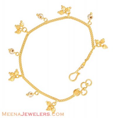 Gold Bracelet with Charms ( Ladies Bracelets )