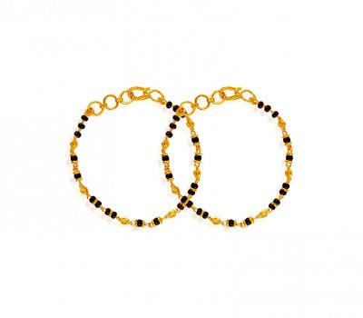 Gold Beads Baby Bracelet ( Black Bead Bracelets )