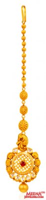 22Kt Gold Antique Maang Tikka ( Gold Tikka )