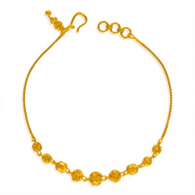 22Kt Gold Ball Bracelet for Ladies ( Ladies Bracelets )