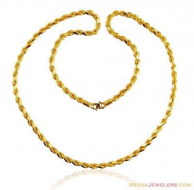 22K Rope Gold Chain ( Plain Gold Chains )