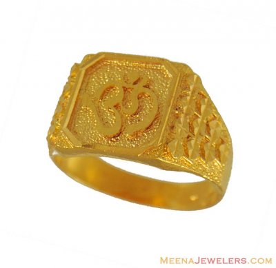 22Kt Mens OM Ring ( Religious Rings )