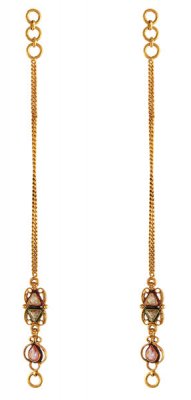 Meenakari Ear Chain ( Gold Ear Chains )