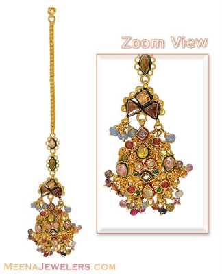 Antique Bridal Tikka (22k gold) ( Gold Tikka )