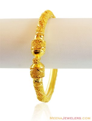 22K Gold Fancy Filigree Pipe Kada ( Kadas )