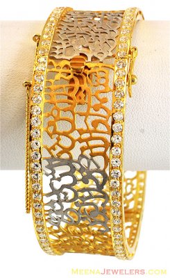 22K Designer 2 Tone Wide Kada(1 pc) ( Kadas )