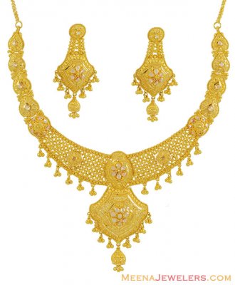 22K Gold Exclusive Necklace Set ( 22 Kt Gold Sets )