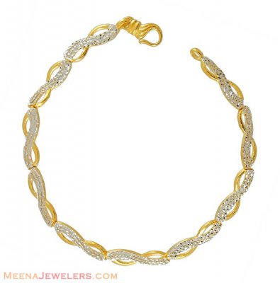 22K White Rhodium Bracelet ( Ladies Bracelets )