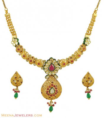 22k Combination Antique Set ( Antique Necklace Sets )