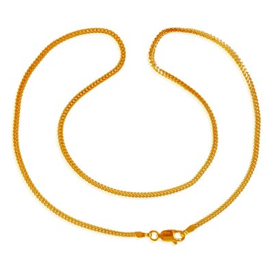 22Karat Gold Two Tone Box Chain ( Plain Gold Chains )