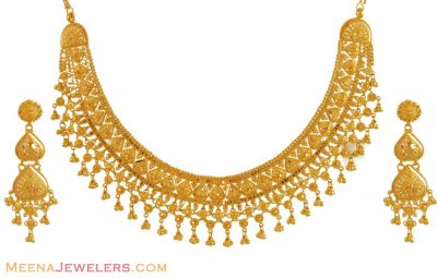 22Kt Gold Necklace Set ( 22 Kt Gold Sets )