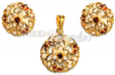 22Kt Gold Pendant Set ( Fancy Pendant Set )