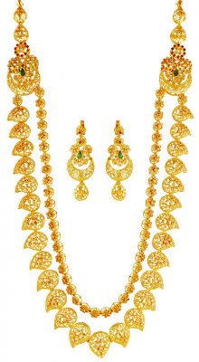 22K Gold Mango Mala Set ( 22 Kt Gold Sets )