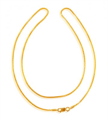 22 karat Gold Chain (18 inc) ( Plain Gold Chains )