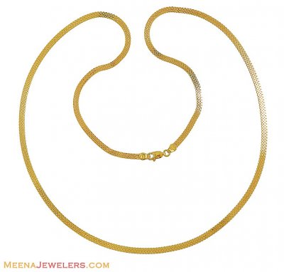 22k Plain Gold Chain (26 inches) ( Plain Gold Chains )