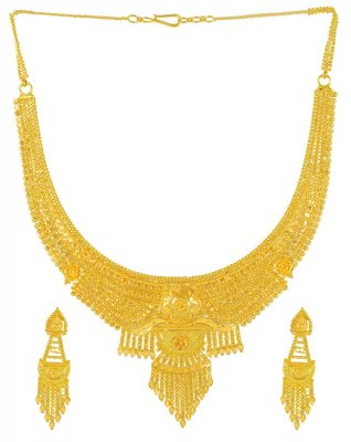 Gold Designer Necklace Set ( 22 Kt Gold Sets )