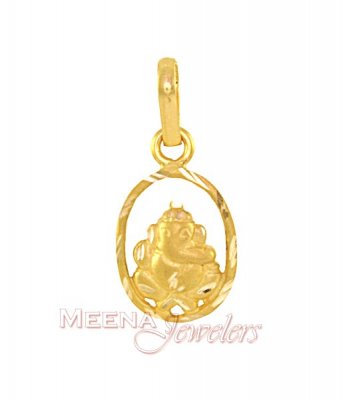 Ganesh Pendant (22K Gold) ( Ganesh, Laxmi and other God Pendants )